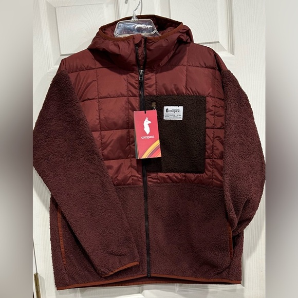 Cotopaxi Men's Medium Trico Hybrid Jacket Rusty Chestnut NWT Hood Insulated - Picture 1 of 15